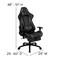 Emma and Oliver Gaming Desk & Chair Set - Cup Holder, Headphone Hook, and Monitor Stand